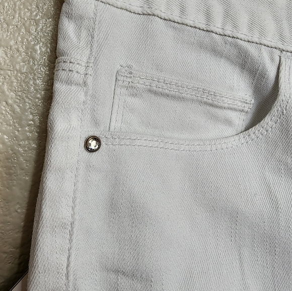 Calvin Klein Straight Leg Jeans Women's 12 White High Rise Denim Ankle N… - Picture 3 of 11